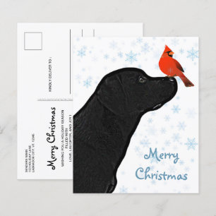 Budget Black Labrador Kardinal julvykort