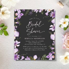 Budget Black Lila Garden Möhippa Inbjudan