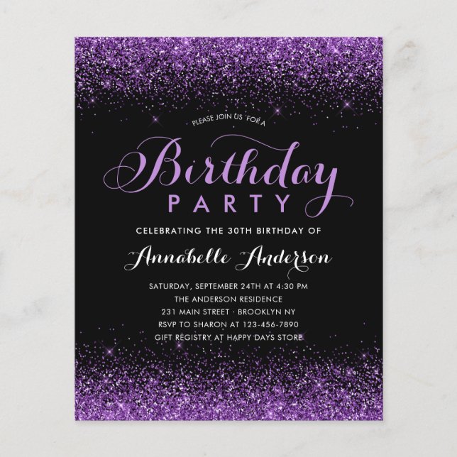 Budget Black Lila Plum Glitter i alla åldrar (Framsida)