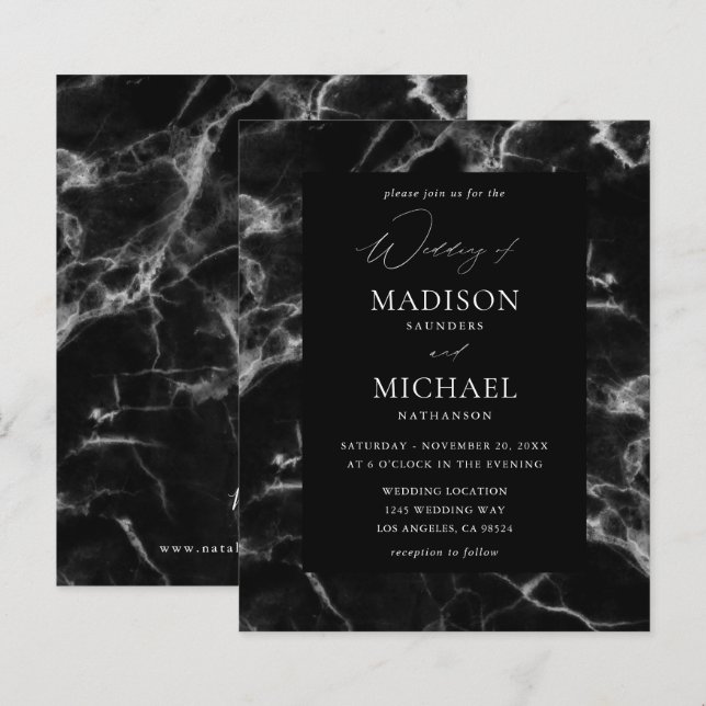 Budget Black Marble Bröllop 2 (Fram/baksida)