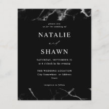 Budget Black Marble Bröllop