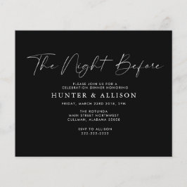 Budget Black natten före | Inbjudan Flyer
