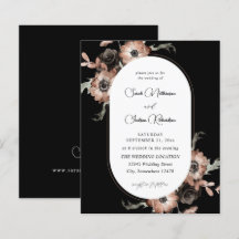 Budget Black & Natural Blommigt Bröllop - Black