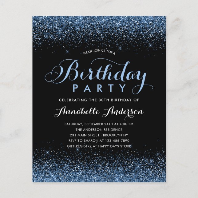 Budget Black Navy Blue Glitter, oavsett ålder (Framsida)