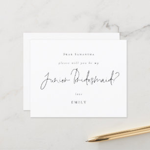 Budget Black Script Junior Bridesmaid-begäran
