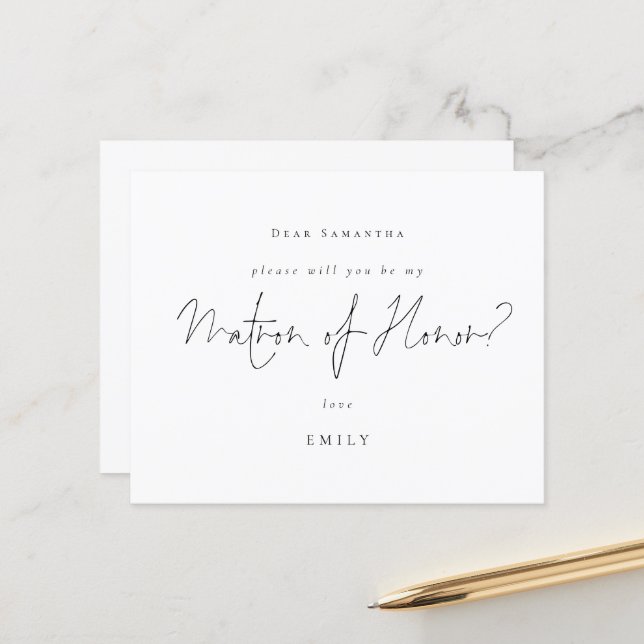 Budget Black Script Matron of Honor Request (Fram/Back In Situ)