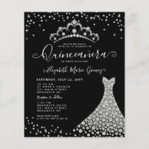 Budget Black Silver Diamond Gnistra Quinceanera