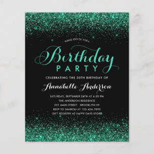 Budget Black Teal Grönt Glitter i alla åldrar föde