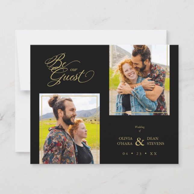 Budget Black Trendig 2 Foton Fake Golden (Framsida)