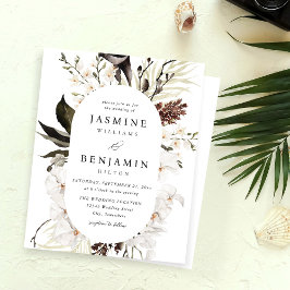 Budget Black & White Blommigt Beachy Bröllop