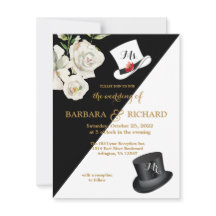 Budget Black & White Blommigt Bröllop