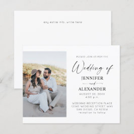 Budget Black & White Calligraphy Simple Bröllop 3