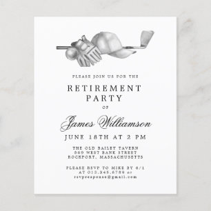 BUDGET Black White Golf Pension Party