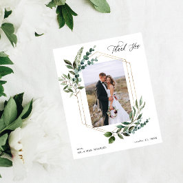 Budget Blad & Eukalyptus Guld Tack Foto Flygblad