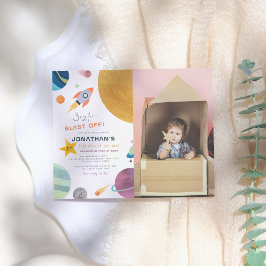 Budget Blast Off! Space Boy Födelsedagsfest Foto