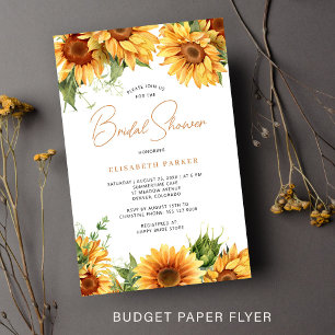 Budget blommig botanisk bröllopsfestinbjudan flygblad