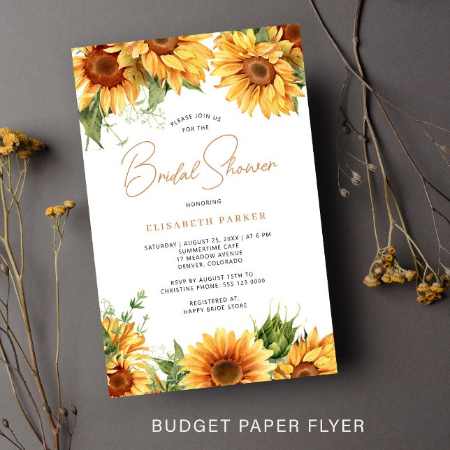Budget blommig botanisk bröllopsfestinbjudan flygblad (Skapare uppladdad)