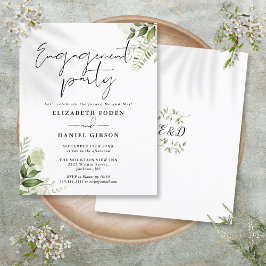 Budget Blommig Grönsak Förlovningsfest Inbjudan