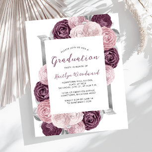 Budget Blommig Mauve Rosenskär Silver Examen