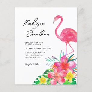BUDGET Blommig Tropisk Paradis Flamingo Bröllop
