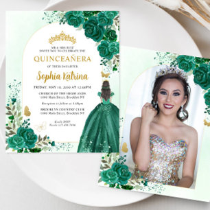 Budget Blommigt Emerald Grönt Princess Photo Quinc