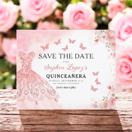 Budget Blommigt Rosa Princess Birthday Quinceanera