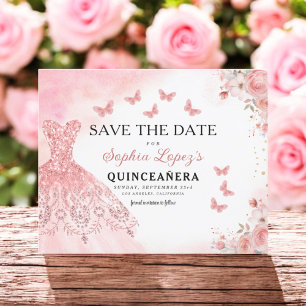 Budget Blommigt Rosa Princess Birthday Quinceanera Flygblad