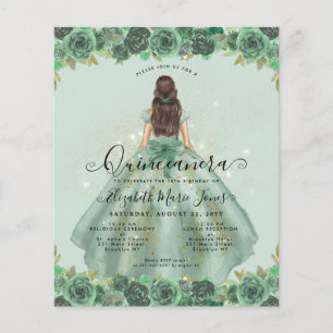 Budget Blommigt Sage Grönt Guld Princess Quinceane