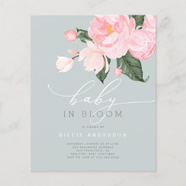 Budget Blue Blommigt Girl Baby in Bloom Shower