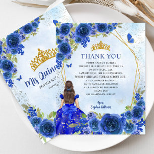 Budget Blue Blommigt Princess Quinceañera Tack