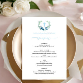 Budget Blue Boy Blommigt Wandan Baptism Menu