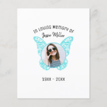 Budget Blue Butterfly | Fotominnesinbjudan