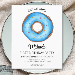 Budget Blue Donut Boy's First Födelsedagsfest