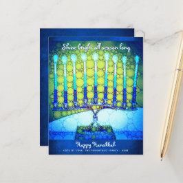 Budget Blue Hanukkah Menorah Lysa Upp Kort