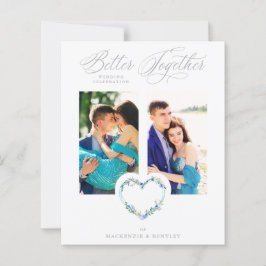 Budget Blue Shades Grey Floral Heart 2 Photos