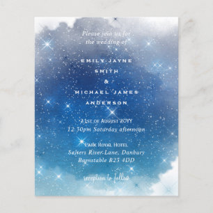 Budget Blue Starry Nights Twinkle Stars Bröllop