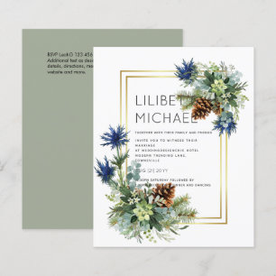 BUDGET Blue Thistle Eucalyptus Bröllop Wonderland
