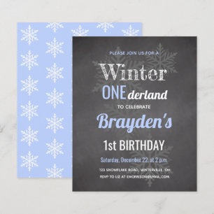 Budget Blue Winter Onederland 1:a födelsedag Inbju