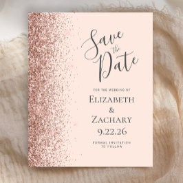 Budget Blush Rosa Rosa Guld Glitter Spara Datum