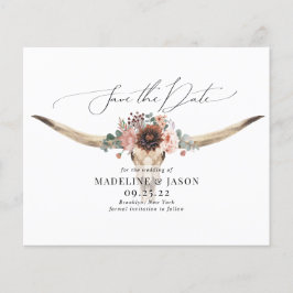 BUDGET Bohemian Blommigt Skull Bröllop spara datum