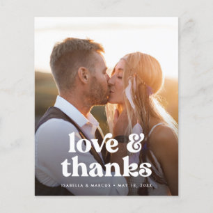 Budget Bohemian Photo Bröllop Tack Flygblad