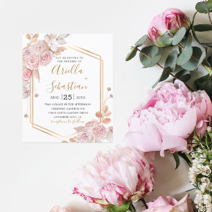 Budget Böhmen Blommigt, Rosa ros Guld