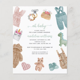 BUDGET BOHO Barnkläders Neutralt Oh Baby Shower