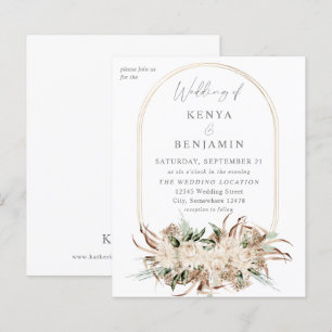Budget Boho Beige Blommigt Bröllop 3