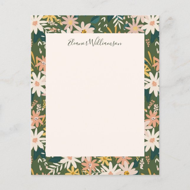 Budget Boho Blommigt Grönt Baby Shower Tack (Framsida)