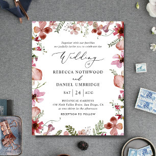 Budget Boho Blommigt - inbjudan till allt-i-ett-br