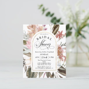 Budget Boho Blommigt Inbjudningskort för möhippan