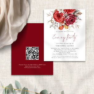 Budget Boho Blommigts QR Code Bröllop Evening Part