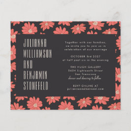 Budget Boho Botanique Black Red Blommigt Bröllop