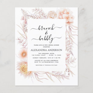 Budget Boho Brunch & Bubly Möhippa Flygblad